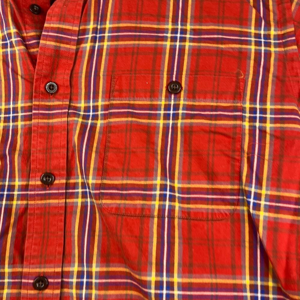 Orvis Red PLaid Casual Shirt XL Pocket Classic Button Up Long Sleeve Mens - Picture 3 of 10